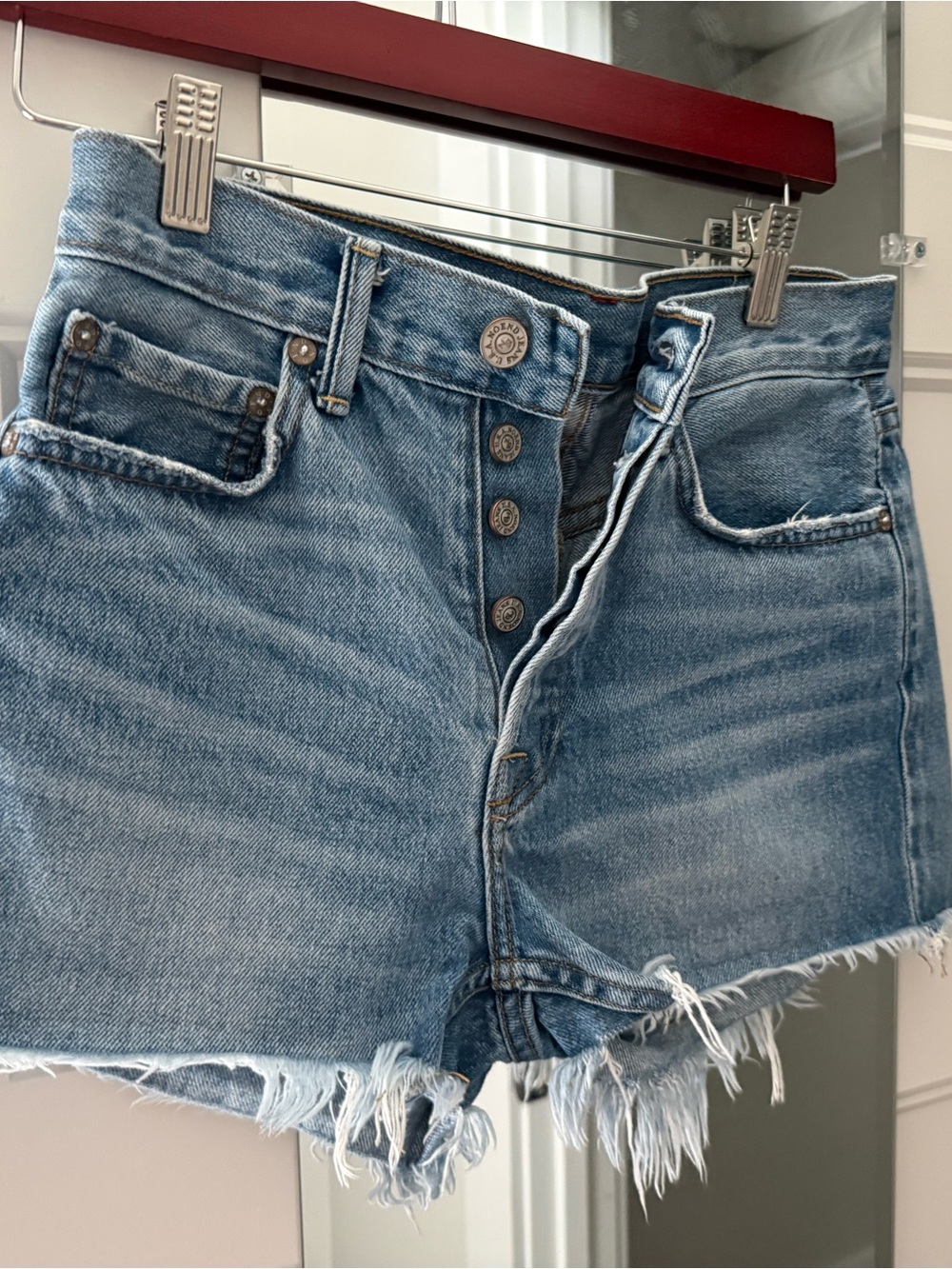 Women’s High-Rise Light Blue Denim Jean Shorts
